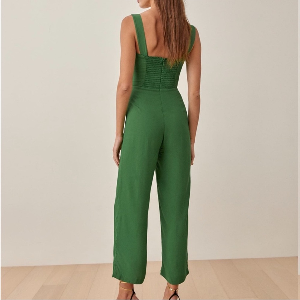 REFORMATION Alva Jumpsuit in Kelly Green sz 8 - Picture 8 of 14